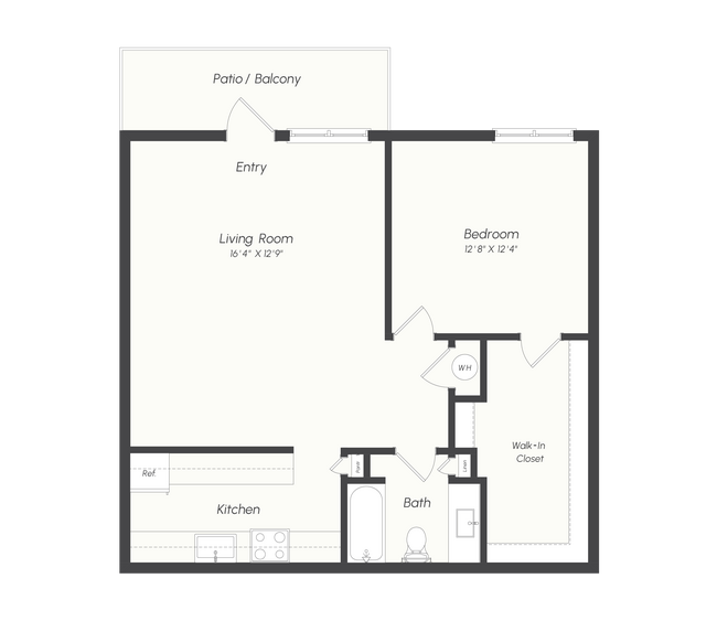 A2 | 1 Bed | 1 Bath 111 floor plan